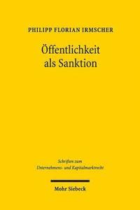 bokomslag ffentlichkeit als Sanktion