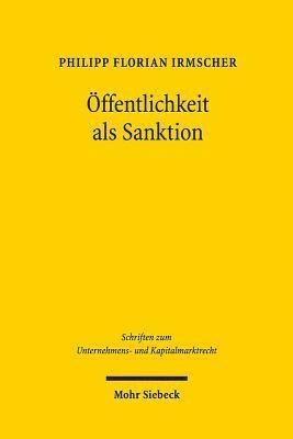 bokomslag ffentlichkeit als Sanktion