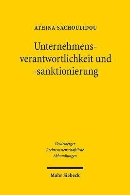 bokomslag Unternehmensverantwortlichkeit und -sanktionierung