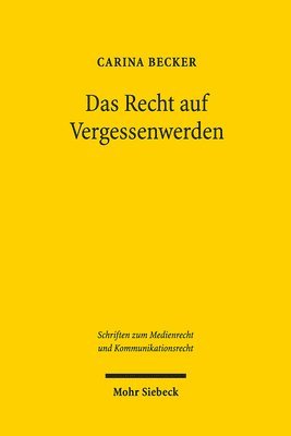 bokomslag Das Recht auf Vergessenwerden