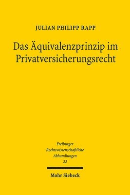 bokomslag Das quivalenzprinzip im Privatversicherungsrecht