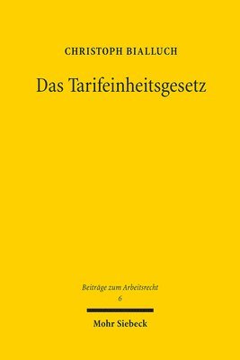 bokomslag Das Tarifeinheitsgesetz