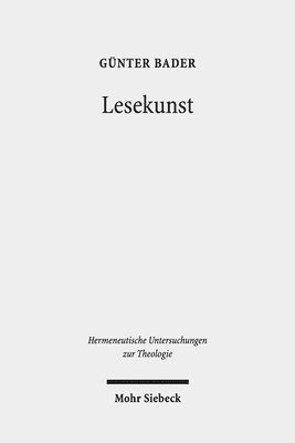 Günter Bader - Lesekunst, Inbunden
