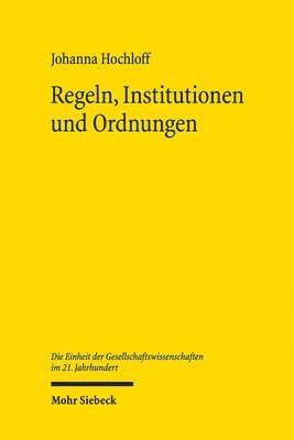 bokomslag Regeln, Institutionen und Ordnungen