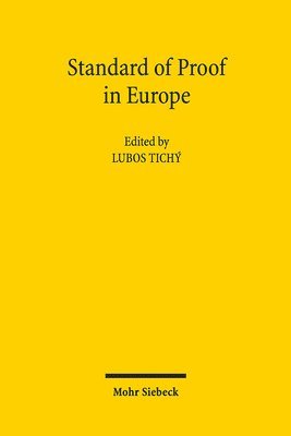 Lubos Tich, TBD, Luboš Tichý, Lubos Tichy - Standard of Proof in Europe, Häftad