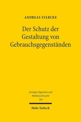 bokomslag Der Schutz der Gestaltung von Gebrauchsgegenstnden