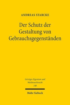 bokomslag Der Schutz der Gestaltung von Gebrauchsgegenstnden