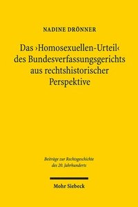 bokomslag Das 'Homosexuellen-Urteil' des Bundesverfassungsgerichts aus rechtshistorischer Perspektive