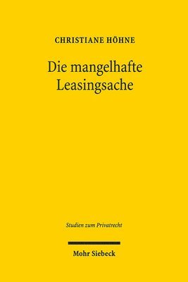 bokomslag Die mangelhafte Leasingsache