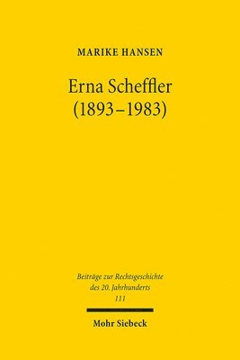 bokomslag Erna Scheffler (1893-1983)