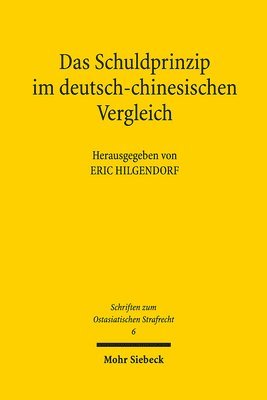 bokomslag Das Schuldprinzip im deutsch-chinesischen Vergleich