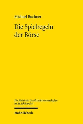 Michael Buchner - Die Spielregeln der Börse, Inbunden