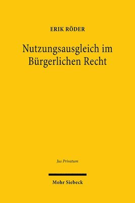 bokomslag Nutzungsausgleich im Brgerlichen Recht