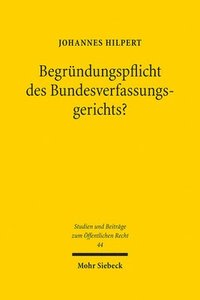 bokomslag Begrndungspflicht des Bundesverfassungsgerichts?