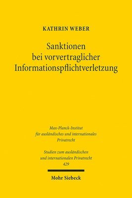 bokomslag Sanktionen bei vorvertraglicher Informationspflichtverletzung