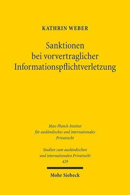 bokomslag Sanktionen bei vorvertraglicher Informationspflichtverletzung