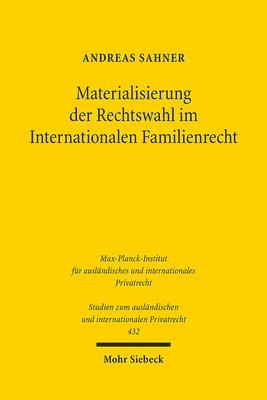 bokomslag Materialisierung der Rechtswahl im Internationalen Familienrecht