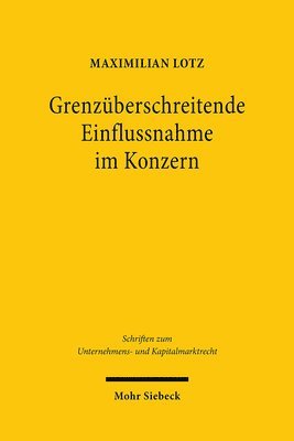 bokomslag Grenzberschreitende Einflussnahme im Konzern