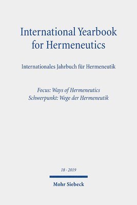 Günter Figal, Bernhard Zimmermann - International Yearbook for Hermeneutics/Internationales Jahrbuch für Hermeneutik, Häftad