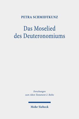 bokomslag Das Moselied des Deuteronomiums