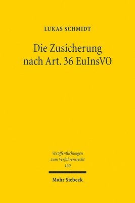 bokomslag Die Zusicherung nach Art. 36 EuInsVO