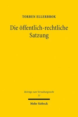 bokomslag Die ffentlich-rechtliche Satzung