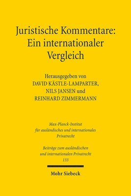 bokomslag Juristische Kommentare: Ein internationaler Vergleich