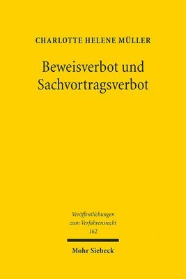 bokomslag Beweisverbot und Sachvortragsverbot