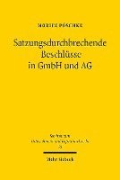 Moritz Pöschke, Moritz Poschke - Satzungsdurchbrechende Beschlüsse in GmbH und AG, Inbunden