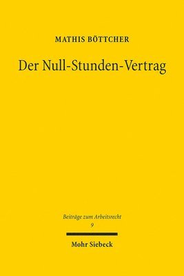 bokomslag Der Null-Stunden-Vertrag