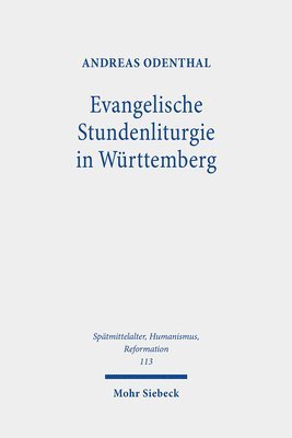 bokomslag Evangelische Stundenliturgie in Wrttemberg