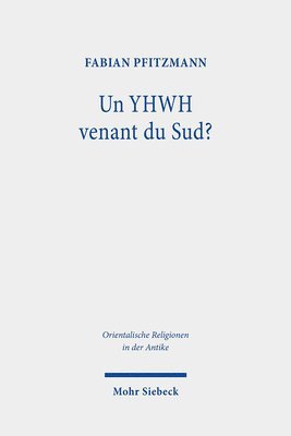 bokomslag Un YHWH venant du Sud?