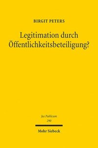 bokomslag Legitimation durch ffentlichkeitsbeteiligung?