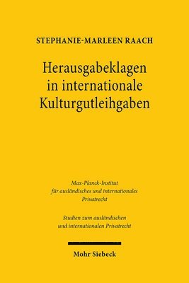 bokomslag Herausgabeklagen in internationale Kulturgutleihgaben