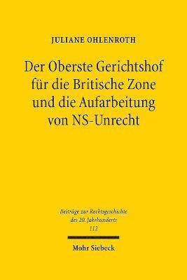 Der Oberste Gerichtshof fr die Britische Zone und die Aufarbeitung von NS-Unrecht 1