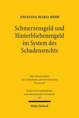 Schmerzensgeld und Hinterbliebenengeld im System des Schadensrechts 1