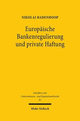 bokomslag Europische Bankenregulierung und private Haftung