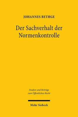 bokomslag Der Sachverhalt der Normenkontrolle