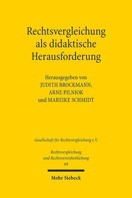 Judith Brockmann, Arne Pilniok, Mareike Schmidt - Rechtsvergleichung als didaktische Herausforderung, Häftad