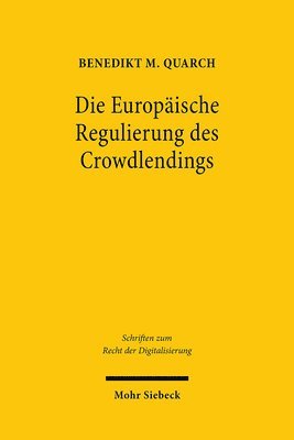 bokomslag Die Europische Regulierung des Crowdlendings