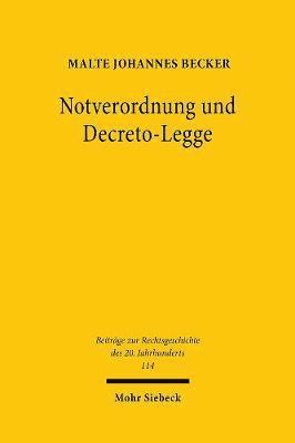 Notverordnung und Decreto-Legge 1