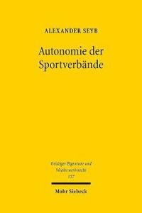 bokomslag Autonomie der Sportverbnde