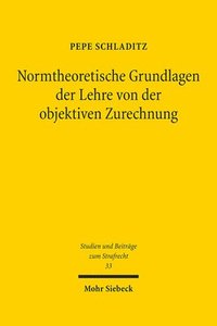 bokomslag Normtheoretische Grundlagen der Lehre von der objektiven Zurechnung