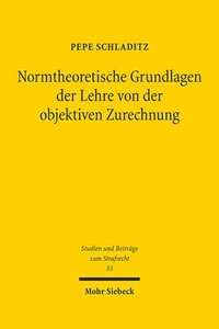 bokomslag Normtheoretische Grundlagen der Lehre von der objektiven Zurechnung