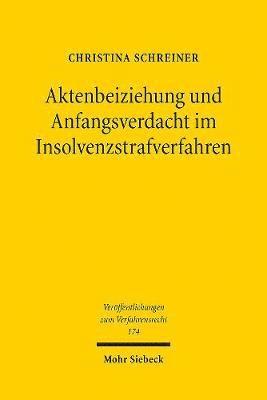 Aktenbeiziehung und Anfangsverdacht im Insolvenzstrafverfahren 1