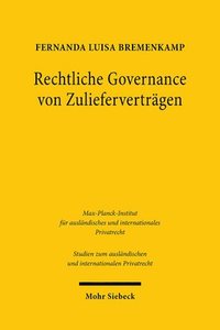 bokomslag Rechtliche Governance von Zuliefervertrgen