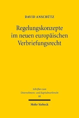 bokomslag Regelungskonzepte im neuen europischen Verbriefungsrecht