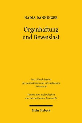 bokomslag Organhaftung und Beweislast