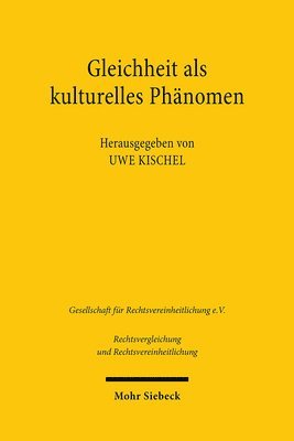 bokomslag Gleichheit als kulturelles Phnomen