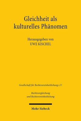 bokomslag Gleichheit als kulturelles Phnomen